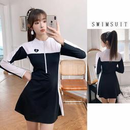 泳衣女2023新款長袖防曬韓國ins風超仙連身顯瘦遮肚泡溫泉遊泳裝 歷史價格詳細信息