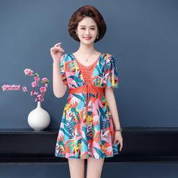 泳衣女款保守分體式遮肚顯瘦遊泳衣2023年新款女士大碼泡溫泉泳裝 歷史價格詳細信息