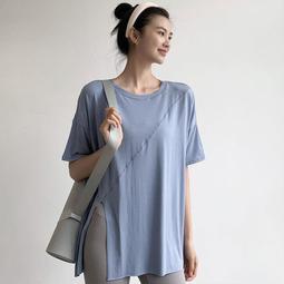 大碼瑜伽服長袖運動T卹上衣遮臀胯寬松控體2023春秋新款健身服女 歷史價格詳細信息