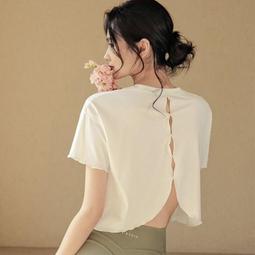 台灣現貨短款上衣女 休閒運動短袖 T恤女新款V領性感高腰露肚臍運動上衣女 歷史價格詳細信息