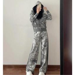 炸街休閒運動套裝女春秋冬季2023新款時尚洋派加絨加厚兩件套 歷史價格詳細信息