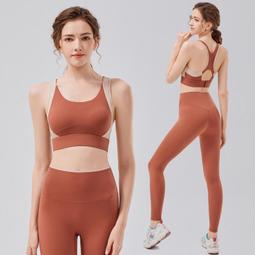 撞色瑜伽服女夏季新款高級感時尚專業跑步速乾短袖健身房運動套裝 歷史價格詳細信息