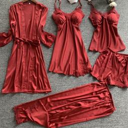 台灣現貨夏季睡衣女冰絲家居服可外穿T恤休閒套裝薄款三件式 歷史價格詳細信息