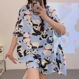 短袖短褲家居服套裝大尺碼休閒睡衣男夏季薄款冰絲薄款【B0515】 冰絲綢睡衣男夏季薄款短袖短褲青少年男士寬鬆小外套-潮男服飾 歷史價格詳細信息