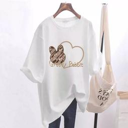 款中長款短袖T恤女寬鬆學生衣服流行女裝服飾服裝休閒服上衣．F 歷史價格詳細信息