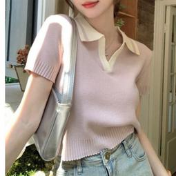 台灣現貨翻領運動速乾短袖t恤POLO衫女春夏彈力透氣吸汗跑步羽毛球隊服 歷史價格詳細信息