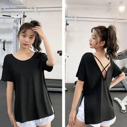 瑜伽服女上衣健身運動夏季薄款短袖T卹速幹跑步訓練套裝顯瘦新款 歷史價格詳細信息