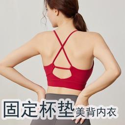 運動文胸固定杯一體式美背內衣女跑步防震背心式抹胸小胸聚攏胸罩 歷史價格詳細信息