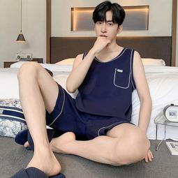 青少年夏季休閒無袖套裝男高中初中學生運動背心帥氣大童男孩短褲 套裝男 時尚男裝 夏季潮流男裝 夏季男裝 歷史價格詳細信息