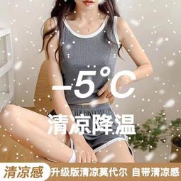 台灣現貨夏季新款莫代爾家居服套裝短袖短褲帶胸墊睡衣可外穿兩件套 歷史價格詳細信息
