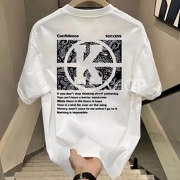 青少年美式高街痞帥潮牌短袖T恤男夏季國潮嘻哈寬鬆大尺碼五分袖男t恤短袖男夏天衣服衣服短袖男t恤男【滿299元發貨】 歷史價格詳細信息