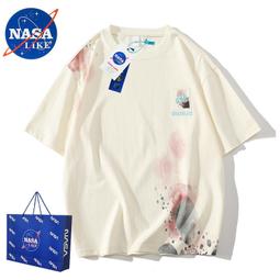 台灣現貨韓版潮流 上衣 短袖 NASA聯名 潮牌 短袖 T恤男 夏季 2024新款 ins港風 寬鬆 美式 夏裝 情侶 歷史價格詳細信息
