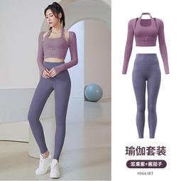 女子跑步訓練運動套裝顯白克萊因藍瑜伽細帶美背健身高腰蜜桃褲 歷史價格詳細信息