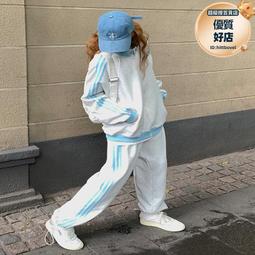 學院風減齡休閒運動服套裝女秋冬季加絨加厚厚棉T闊腿褲跑步兩件套 歷史價格詳細信息