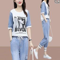 休閒運動套裝女2024春季新款今年流行撞色開衫衛衣直筒褲兩件套潮 歷史價格詳細信息