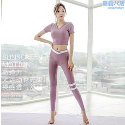 運動健身房瑜伽服套裝女夏季夜跑步速干衣初學者休閑寬松大碼胖mm 歷史價格詳細信息