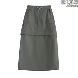 辣妹拉鏈開叉黑色半身裙女春夏新款設計感高腰顯瘦百搭直筒長裙子 歷史價格詳細信息