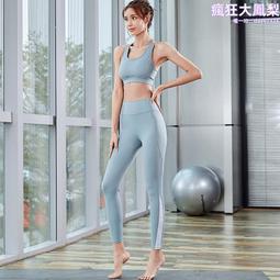兩件套運動套裝女春夏新款緊身褲高腰提臀跑步運動文胸健身瑜伽服 歷史價格詳細信息