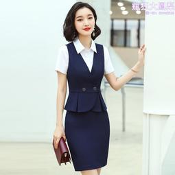 職業裝馬甲西裝套裝女氣質高級空姐前臺工裝珠寶酒店美容師工作服 歷史價格詳細信息