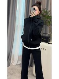 衛衣運動套裝女秋冬休閒寬鬆顯瘦時尚學生洋派韓版潮流連帽跑步服 歷史價格詳細信息