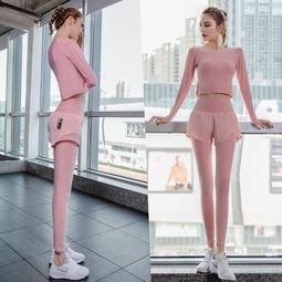 跑步套裝女秋冬款專業高端速乾衣顯瘦寬鬆晨跑服健身房瑜伽運動服 歷史價格詳細信息