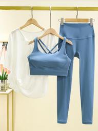 瑜伽服套裝女春夏運動內衣專業背心時尚防震聚攏文胸健身跑步套裝 歷史價格詳細信息