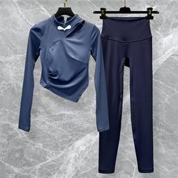 瑜伽服女長袖專業速幹運動上衣修身健身服2022秋季新款跑步套裝 歷史價格詳細信息