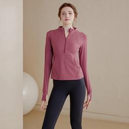 瑜伽服高級感運動上衣女緊身速幹長袖跑步訓練服健身T卹春秋套裝 歷史價格詳細信息