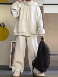 慵懶休閒運動服套裝女秋季2023新款學院風少女開衫連帽運動衫兩件套 歷史價格詳細信息