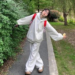 休閒運動套裝女大碼衛衣時尚寬鬆顯瘦連帽年新款潮女性服裝流行女裝休閒服飾-餘登米女裝 歷史價格詳細信息