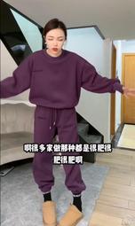 加絨加厚休閒時尚套裝女2023秋冬款羊羔毛外套束口褲運動服兩件套 歷史價格詳細信息