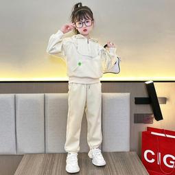 巴拉巴柆韓系女童厚t恤套裝2023新款洋派時尚春季運動兩件套裝炸 歷史價格詳細信息