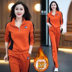 冬季新款加絨加厚運動套裝男長褲子男士寬松休閑中年保暖外套男裝 休閒套裝 大尺寸 好質量-潮男服飾 歷史價格詳細信息