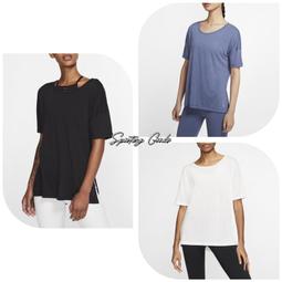 NIKE 短T YOGA DRI-FIT 藍色 訓練 基本款 短版 上衣 女 DM7026-491 歷史價格詳細信息