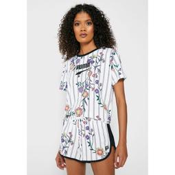 免運~出清 PUMA 女短袖 長版運動上衣 純棉 舒適 59629502 原價1880 歷史價格詳細信息