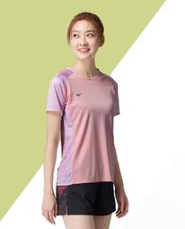 2024 上半季 MIZUNO 美津濃 女 高彈性 短版 綁帶 瑜珈上衣 短袖T恤 (K2TAB20368)藤紫 歷史價格詳細信息