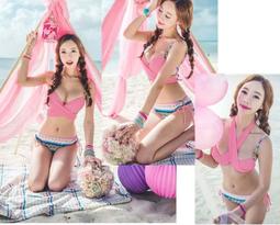 比基尼泳裝╭☆°安可來福＊TS5530彩色民族風韻裙式三件套鋼圈游泳衣比基尼，直購價980元 歷史價格詳細信息