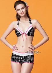 ~BB泳裝~APPLE蘋果牌2015 V領藍色印花連身三角泳衣 15440(45) 歷史價格詳細信息