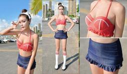 比基尼泳裝╭☆°來福彩虹＊G1438浪漫度假風情侶泳衣鋼圈游泳衣泳裝比基尼沙灘褲，特價950元 歷史價格詳細信息