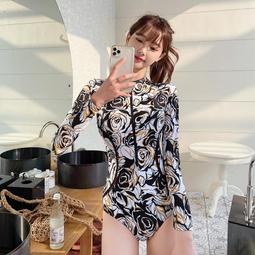 韓國泳衣 女遮肚顯瘦保守學生2022時尚泡溫泉ins連體仙女范游泳裝 歷史價格詳細信息