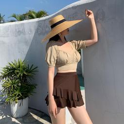 韓式卡其色西裝外套女秋季學院風休閑小西服寬松百搭氣質上衣女 歷史價格詳細信息