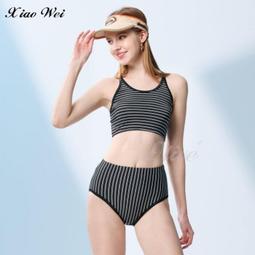 特價女泳衣條紋波浪連體裙式韓版比基尼游泳衣顯示溫泉泳裝比基尼 歷史價格詳細信息