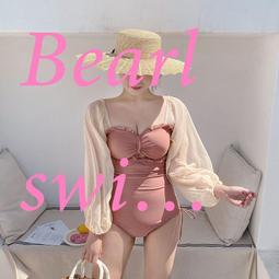 特價韓國ins網紅短袖保守裙式連體修身顯瘦性感綁帶度假溫泉泳衣 歷史價格詳細信息