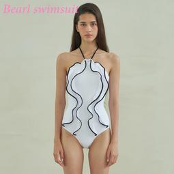 特價 白色荷葉立體花邊游泳衣小胸網紅女泳裝無袖休閒連體胸墊泳衣 價格比較,價格查詢,歷史價格詳細信息