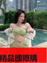 星海漫步比基尼泳衣女夏2023新款性感掛頸露背小胸聚攏純欲兩件式裝 歷史價格詳細信息