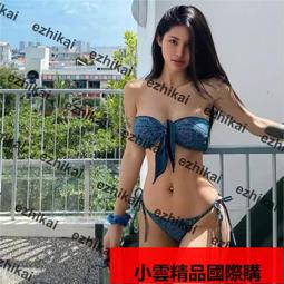 比基尼 歐美風泳衣女沙灘度假ins比基尼粉色大小胸鋼托聚攏三點式泡溫泉 歷史價格詳細信息