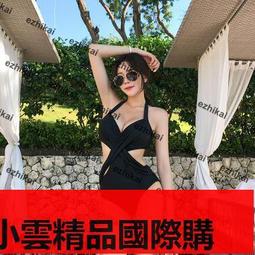 韓國泳衣女2018新款黑色顯瘦露背小胸鋼托聚攏連體保守遮肚泡溫泉 歷史價格詳細信息