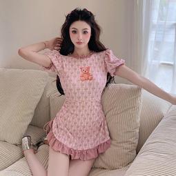 特價泳衣泳裝女可愛少女日系韓國ins泳衣女保守顯瘦分體小胸游泳 歷史價格詳細信息