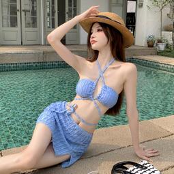 女生泳衣女生泳裝女藍色分體二件式長袖防晒遮運動專業訓練衝浪游泳館時尚顯瘦遮肚游泳課學生保守泡湯溫泉海邊度假泳衣現貨 游泳 夏季-陽光小屋 歷史價格詳細信息