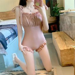 特價抹胸簡約紫色藍色比基尼網紅溫泉泳裝帶胸墊無袖休閒連身泳衣 歷史價格詳細信息